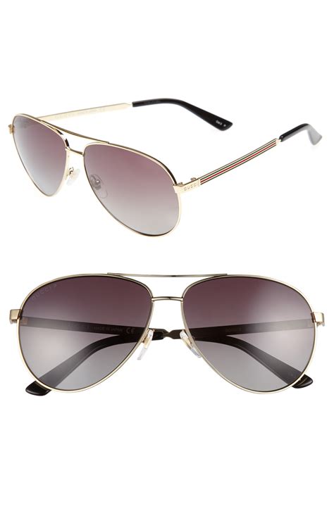 gucci 61mm square aviator sunglasses|Gucci aviator sunglasses sale.